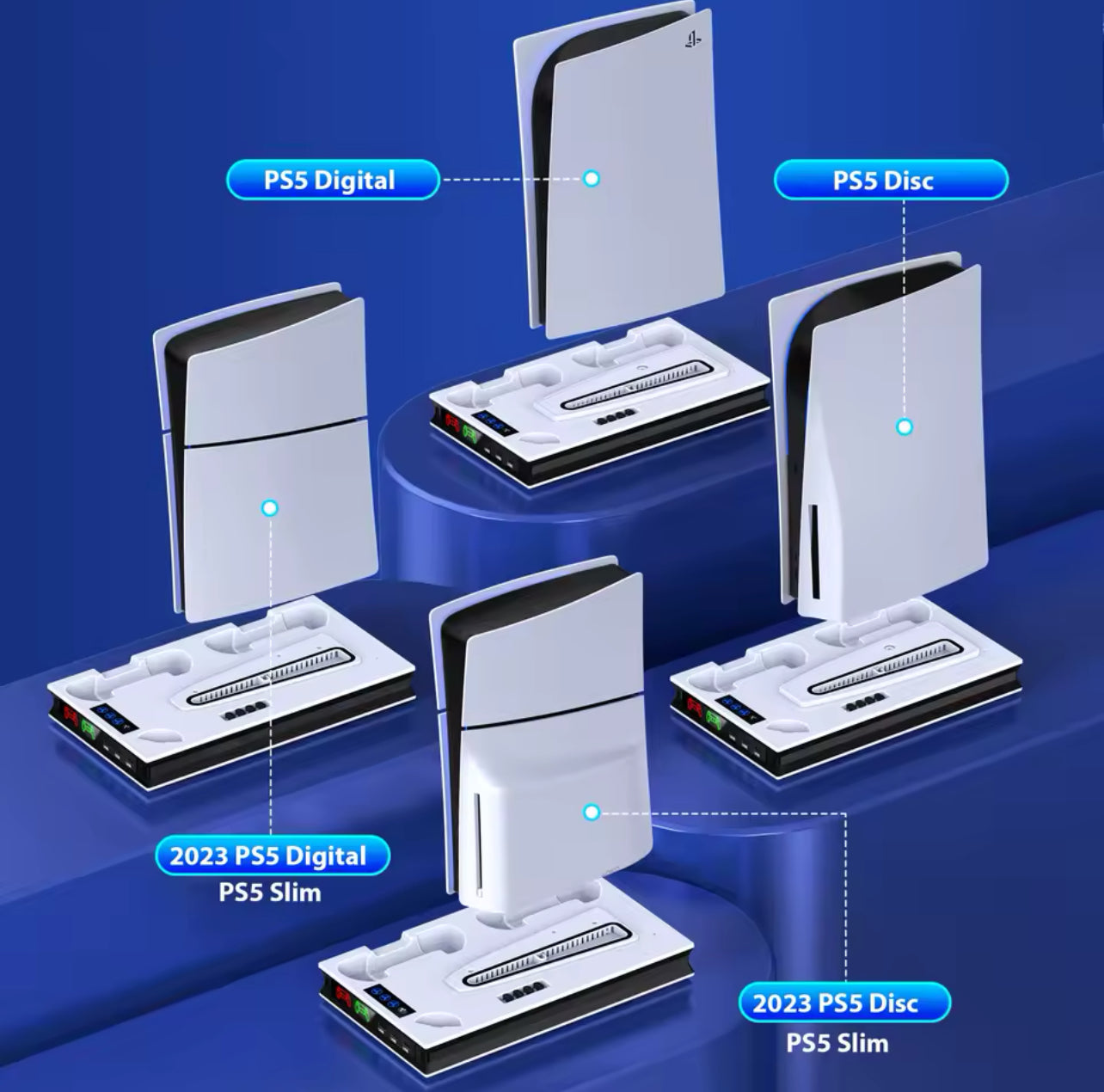 Base de Enfriamiento y Carga para PS5 (Slim y Standard)