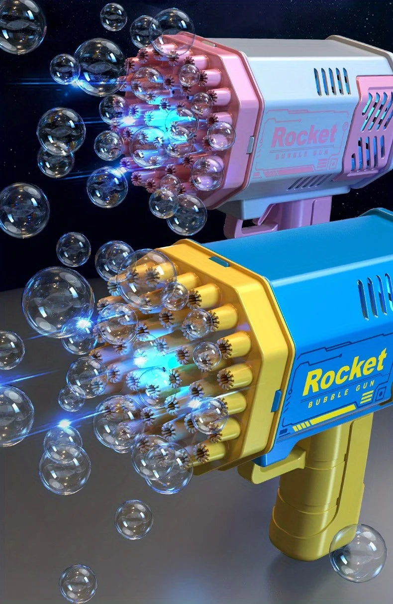 Pistola de burbujas, luz LED para niños y niñas