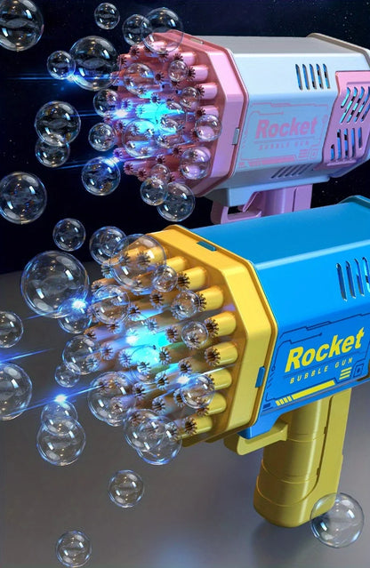 Pistola de burbujas, luz LED para niños y niñas