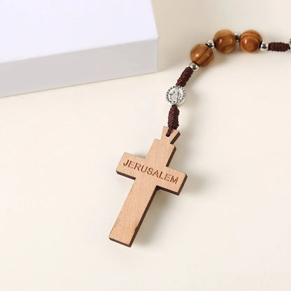 "Rosario Artesanal de Madera Sagrada - Ideal para Él y Ella"